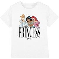 Disney Princess Girl's Trio Girls T-Shirt White | Size: 7-8 Years