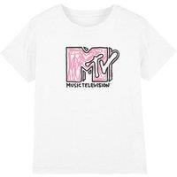 MTV Girl's Scribble Girls T-Shirt in White | Size: 5-6 Years
