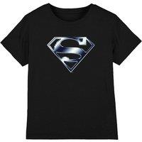 DC Comics Boy's Chrome Logo T-Shirt Black | Size: 3-4 Years