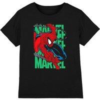 Spider Man Wall Crawling Spiderman T-Shirt Black | Size: 12-13 Years