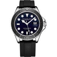 STHRLING Original Men's Depthmaster 4072 42mm Quartz Dive Watch - Date, Silicone Strap in Blue