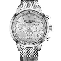 STHRLING Original Men's Chronoport 4082 44mm Quartz Chronograph - Mesh Bracelet in Silver