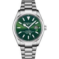 STHRLING Original Men's Datemaster 1025 42mm Swiss Automatic Watch - Sunray Dial in Green