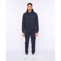 Duck&Cover Merchell Men's Premium Cotton-Rich Hoodie & Cuffed Jogger Two-Piece Set in Navy | Size: Medium