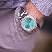 Wear We Met Men's Personalised Wave Watch - Engraved in Duck Egg Blue | Size: 1 Pack
