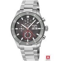 Gevril Men's Yorkville Chronograph, Swiss Automatic Diver, Gray Dial, Unidirectional Rotating bezel Bezel, Stainless Steel, Sapphire Crystal, & 20