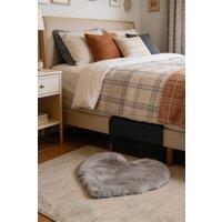 ExtraStar Heart Shaped Fluffy Rug, Ultra Soft Plush Shaggy Rug in Grey | Size: 40 cm x 60 cm