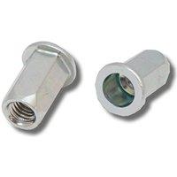 JRP Riveting Products M4 X 11.0 Steel Rivet Nuts in Silver