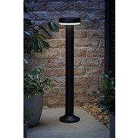 ValueLights Solar Powered LED Matte Black Sensor Outdoor Bollard Light
