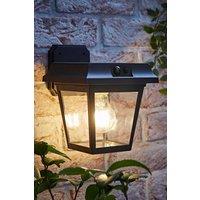 ValueLights Solar Powered LED Matte Black Sensor Outdoor Wall Light
