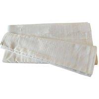 Vision Satin Stripe Polycotton Shower Curtain Button Hole Header 180 x 188cm in White | Size: 180 cm width x 180 cm drop