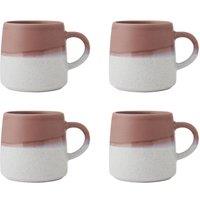 Mikasa Pink Glazed Stoneware Mugs, Set of 4, 400ml in Dusty Pink