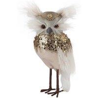 VFM e-Store Christmas Velvet Owl Decoration 23cm x 15cm Green X 1 | Size: 23 cm x 15 cm