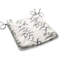 Luxury Living Linen Fern Outdoor Tapezoid Shape Seat Pad in Grey | Size: 2 Pack