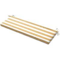 Luxury Living Wide Striped Garden Bench Seat Pad in Yellow | Size: 1 Pack