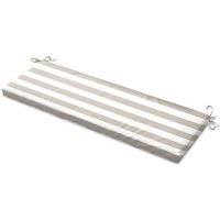 Luxury Living Wide Striped Garden Bench Seat Pad in Beige | Size: 1 Pack