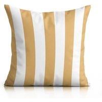 Luxury Living Wide Striped Large Outdoor Water-repellant Cushion in Yellow | Size: 1 Pack