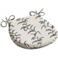 Luxury Living Linen Fern Outdoor D Shaped Seat Pad in Cream | Size: 1 Pack