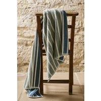CHRISTY 'Darwin' Reversible Turkish Cotton Ribbed Towel in Blue