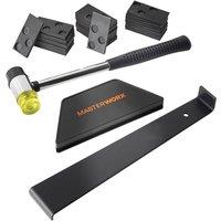 MasterWorx Laminate Flooring Tools with 30 Spacers, Mallet, Pullbar & Block in Black