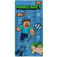 Minecraft Trident Beach Towel in Blue