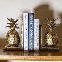Madison & Mayfair Art Deco Style Gold Pineapple Bookends