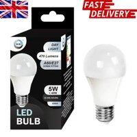SHEDS AND FENCE LTD 5W LED Bulb Day Light A60 E27 Energy Efficient Home Lighting in White