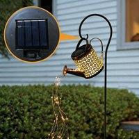 Obasyhig Solar Energy Cracked Hollow-Out Kettle Light in Copper