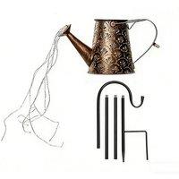 Obasyhig Solar Energy Cracked Hollow-Out Kettle Light in Copper