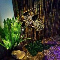Obasyhig Solar Energy Cracked Hollow-Out Kettle Light in Bronze
