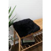 Native Natural Sheepskin Chair Pad Square Black | Size: 40 cm x 40 cm