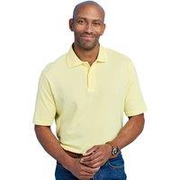 Pegasus Men's 2 Pack Plain Pique Polo Shirts in Yellow | Size: Medium