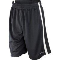 Spiro Men's Quick Dry Basketball Shorts in Black | Size: XS