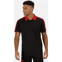 Regatta Men's Contrast Wicking Polo Shirt in Black | Size: 4XL