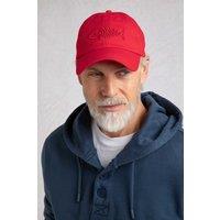 Weird Fish Men's Bude Branded Twill Cap in Red