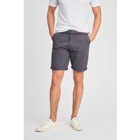 Kensington Eastside Men's Cotton Belted Chino Shorts in Charcoal | Size: Large