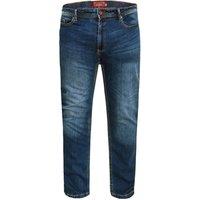 D555 Men's Ambrose Stretch Tapered Slim Jeans in Blue | Size: 32L