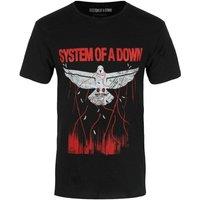 System Of A Down Men's Dove Overcome T-Shirt in Black | Size: Medium