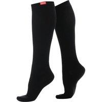 VIM&VIGR Men's Nylon 15-20mmhg Compression Wide Unisex Socks in Black | Size: Large/XL
