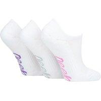 Jeep Women's 3 Pair Bamboo No Show Socks in White | Size: 4-8