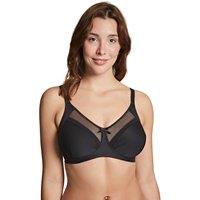 Royce Lingerie Women's Charlotte Support Non Wired Bra in Black | Size: 32G
