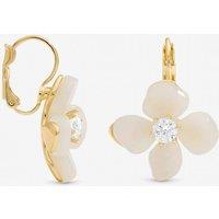 Jon Richard Women's Gold Plated Resin Flower Drop Earrings