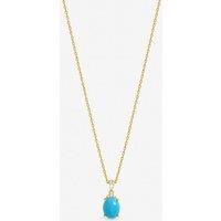 Jon Richard Women's Gold Plated & Turquoise Stone Pendant