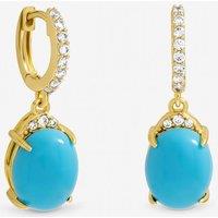 Jon Richard Women's Gold Plated & Turquoise Stone Earrings