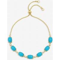 Jon Richard Women's Gold Plated & Turquoise Stone Bracelet