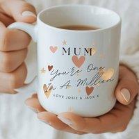 Aye Do Gifts Women's Mum You're One in A Million Personalised Mug in White