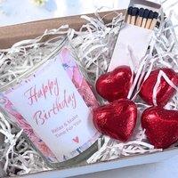 Aye Do Gifts Women's Personalised Pink Happy Birthday Candle Gift Set-Mum Gran Sister Aunty
