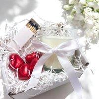 Aye Do Gifts Women's Linen Scented Candle Gift Set: White Ribbon, Heart Chocolates | Size: 1 Pack