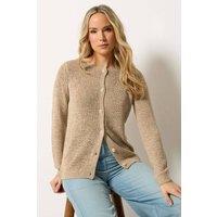 Long Tall Sally Women's Tall Knitted Cardigan in Natural | Size: 22-24