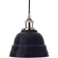 SE Home Navy Blue Lincoln Pendant Light - Nickel - Black Twisted